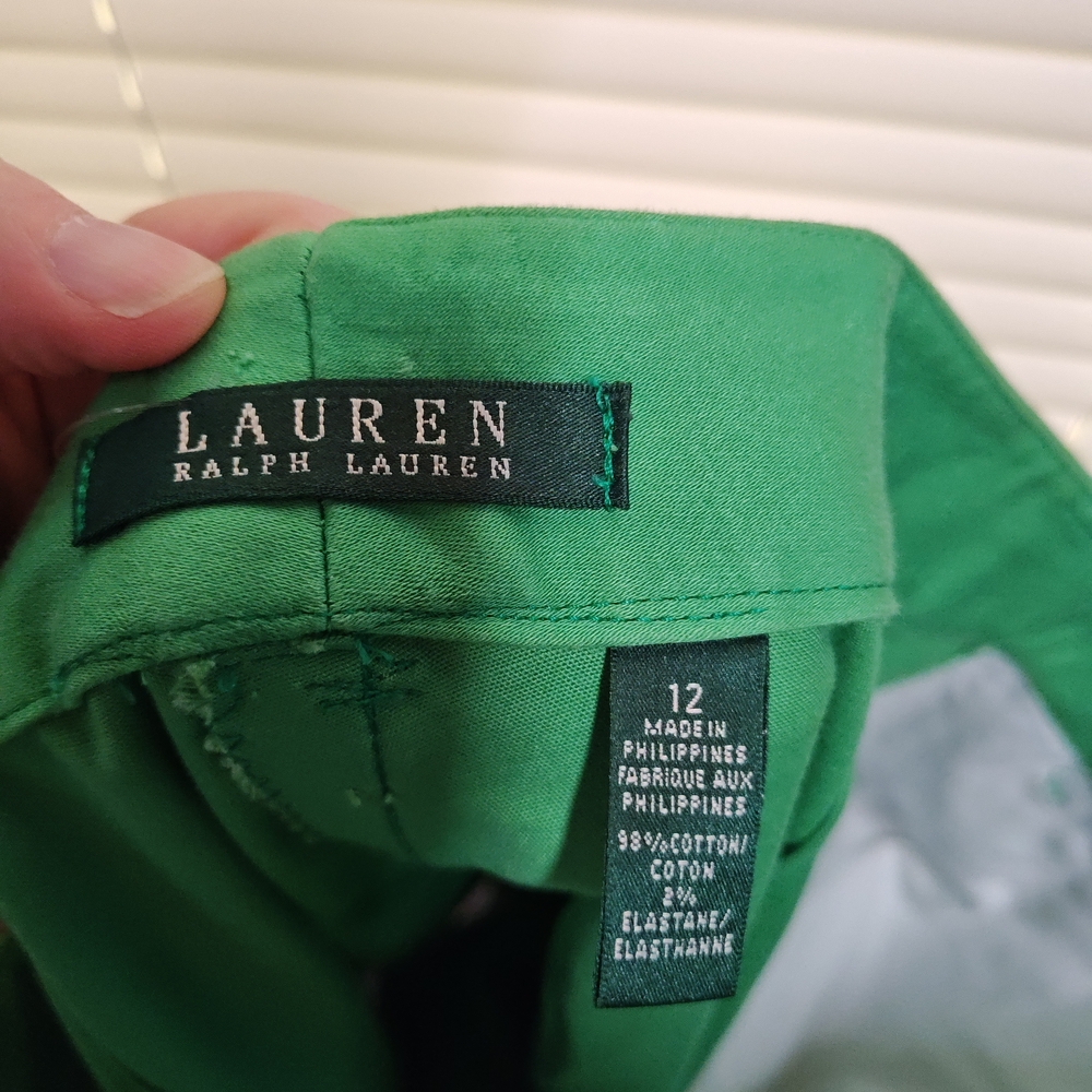 Lauren Ralph Lauren Green Women's Bermudas - Picture 2 of 5